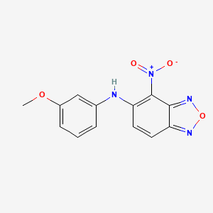 molecular formula C13H10N4O4 B5087937 N-(3-methoxyphenyl)-4-nitro-2,1,3-benzoxadiazol-5-amine 