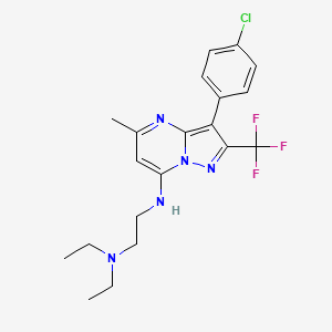 N'-[3-(4-chlorophenyl)-5-methyl-2-(trifluoromethyl)pyrazolo[1,5-a]pyrimidin-7-yl]-N,N-diethyl-1,2-ethanediamine