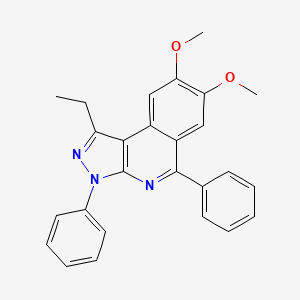1-ethyl-7,8-dimethoxy-3,5-diphenyl-3H-pyrazolo[3,4-c]isoquinoline