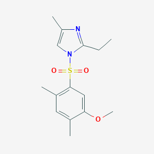 molecular formula C15H20N2O3S B508797 2-Ethyl-1-(5-methoxy-2,4-dimethyl-benzenesulfonyl)-4-methyl-1H-imidazole CAS No. 433695-54-6