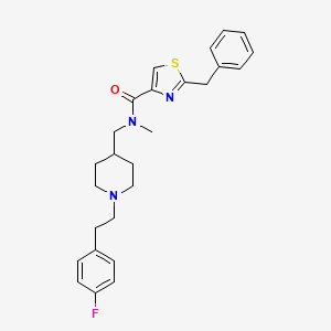 2-benzyl-N-({1-[2-(4-fluorophenyl)ethyl]-4-piperidinyl}methyl)-N-methyl-1,3-thiazole-4-carboxamide