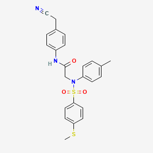 N~1~-[4-(cyanomethyl)phenyl]-N~2~-(4-methylphenyl)-N~2~-{[4-(methylthio)phenyl]sulfonyl}glycinamide