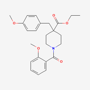 ethyl 1-(2-methoxybenzoyl)-4-(4-methoxybenzyl)-4-piperidinecarboxylate