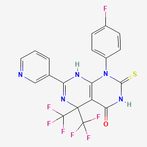 1-(4-fluorophenyl)-7-(3-pyridinyl)-2-thioxo-5,5-bis(trifluoromethyl)-2,3,5,8-tetrahydropyrimido[4,5-d]pyrimidin-4(1H)-one