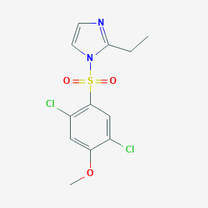 molecular formula C12H12Cl2N2O3S B508800 1-(2,5-Dichloro-4-methoxyphenyl)sulfonyl-2-ethylimidazole CAS No. 496014-76-7