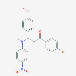 1-(4-bromophenyl)-3-(4-methoxyphenyl)-3-[(4-nitrophenyl)amino]-1-propanone