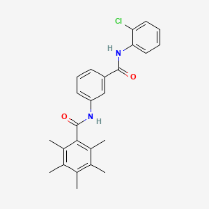 molecular formula C25H25ClN2O2 B5088012 N-(3-{[(2-chlorophenyl)amino]carbonyl}phenyl)-2,3,4,5,6-pentamethylbenzamide 