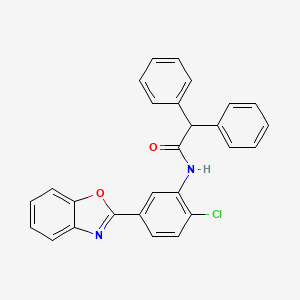 molecular formula C27H19ClN2O2 B5088024 N-[5-(1,3-benzoxazol-2-yl)-2-chlorophenyl]-2,2-diphenylacetamide 