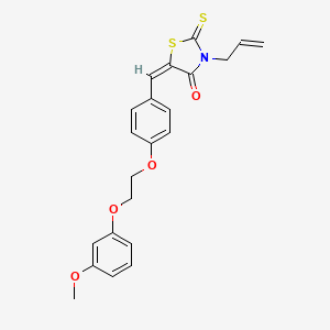 molecular formula C22H21NO4S2 B5088026 3-allyl-5-{4-[2-(3-methoxyphenoxy)ethoxy]benzylidene}-2-thioxo-1,3-thiazolidin-4-one CAS No. 6230-85-9