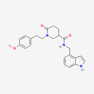 N-(1H-indol-4-ylmethyl)-1-[2-(4-methoxyphenyl)ethyl]-6-oxo-3-piperidinecarboxamide