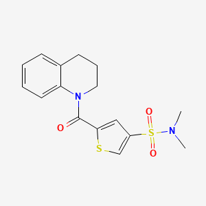 molecular formula C16H18N2O3S2 B5088064 5-(3,4-dihydro-1(2H)-quinolinylcarbonyl)-N,N-dimethyl-3-thiophenesulfonamide 