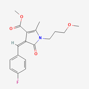 methyl 4-(4-fluorobenzylidene)-1-(3-methoxypropyl)-2-methyl-5-oxo-4,5-dihydro-1H-pyrrole-3-carboxylate