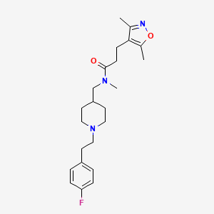 3-(3,5-dimethyl-4-isoxazolyl)-N-({1-[2-(4-fluorophenyl)ethyl]-4-piperidinyl}methyl)-N-methylpropanamide