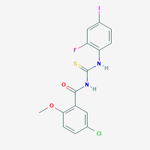 5-chloro-N-{[(2-fluoro-4-iodophenyl)amino]carbonothioyl}-2-methoxybenzamide