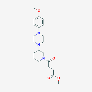 molecular formula C21H31N3O4 B5088116 methyl 4-{3-[4-(4-methoxyphenyl)-1-piperazinyl]-1-piperidinyl}-4-oxobutanoate 