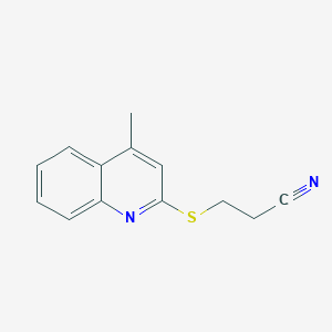 3-[(4-methyl-2-quinolinyl)thio]propanenitrile