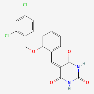 5-{2-[(2,4-dichlorobenzyl)oxy]benzylidene}-2,4,6(1H,3H,5H)-pyrimidinetrione