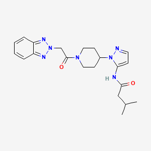 N-{1-[1-(2H-1,2,3-benzotriazol-2-ylacetyl)-4-piperidinyl]-1H-pyrazol-5-yl}-3-methylbutanamide