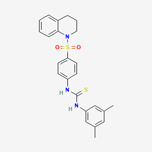 molecular formula C24H25N3O2S2 B5088160 N-[4-(3,4-dihydro-1(2H)-quinolinylsulfonyl)phenyl]-N'-(3,5-dimethylphenyl)thiourea 