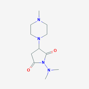 molecular formula C11H20N4O2 B5088161 1-(dimethylamino)-3-(4-methyl-1-piperazinyl)-2,5-pyrrolidinedione 