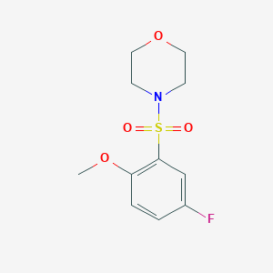 molecular formula C11H14FNO4S B508818 4-(5-Fluoro-2-methoxy-benzenesulfonyl)-morpholine CAS No. 723742-06-1