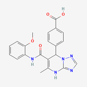 molecular formula C21H19N5O4 B5088190 4-(6-{[(2-methoxyphenyl)amino]carbonyl}-5-methyl-4,7-dihydro[1,2,4]triazolo[1,5-a]pyrimidin-7-yl)benzoic acid 