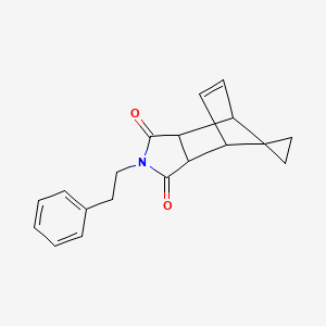 molecular formula C19H19NO2 B5088202 4'-(2-phenylethyl)-4'-azaspiro[cyclopropane-1,10'-tricyclo[5.2.1.0~2,6~]decane]-8'-ene-3',5'-dione 