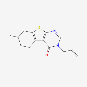 molecular formula C14H16N2OS B5088233 3-allyl-7-methyl-5,6,7,8-tetrahydro[1]benzothieno[2,3-d]pyrimidin-4(3H)-one 