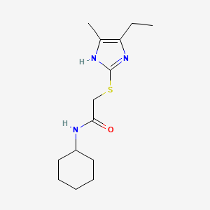 N-cyclohexyl-2-[(5-ethyl-4-methyl-1H-imidazol-2-yl)thio]acetamide