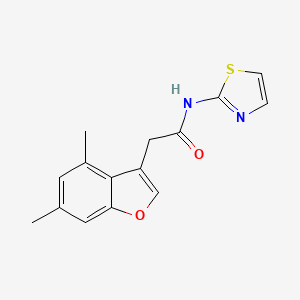 2-(4,6-dimethyl-1-benzofuran-3-yl)-N-1,3-thiazol-2-ylacetamide