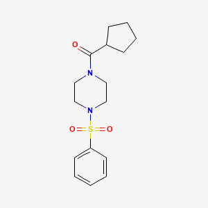 molecular formula C16H22N2O3S B5088254 1-(cyclopentylcarbonyl)-4-(phenylsulfonyl)piperazine 