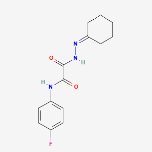 2-(2-cyclohexylidenehydrazino)-N-(4-fluorophenyl)-2-oxoacetamide