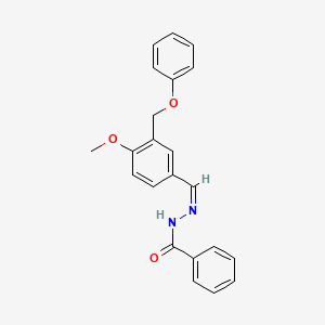 molecular formula C22H20N2O3 B5088268 N'-[4-methoxy-3-(phenoxymethyl)benzylidene]benzohydrazide 