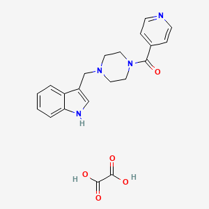 molecular formula C21H22N4O5 B5088281 3-[(4-isonicotinoyl-1-piperazinyl)methyl]-1H-indole oxalate 