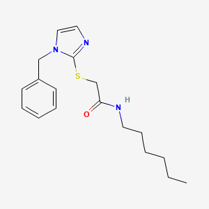 2-[(1-benzyl-1H-imidazol-2-yl)thio]-N-hexylacetamide