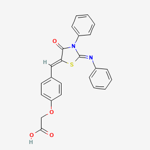 (4-{[4-oxo-3-phenyl-2-(phenylimino)-1,3-thiazolidin-5-ylidene]methyl}phenoxy)acetic acid