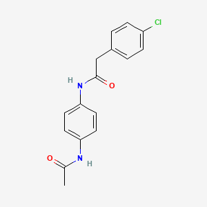 molecular formula C16H15ClN2O2 B5088312 N-[4-(acetylamino)phenyl]-2-(4-chlorophenyl)acetamide 