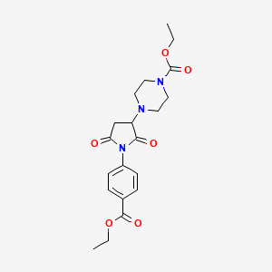 ethyl 4-{1-[4-(ethoxycarbonyl)phenyl]-2,5-dioxo-3-pyrrolidinyl}-1-piperazinecarboxylate