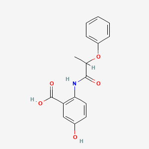 5-hydroxy-2-[(2-phenoxypropanoyl)amino]benzoic acid
