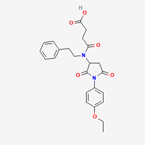 4-[[1-(4-ethoxyphenyl)-2,5-dioxo-3-pyrrolidinyl](2-phenylethyl)amino]-4-oxobutanoic acid