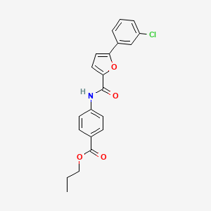 propyl 4-{[5-(3-chlorophenyl)-2-furoyl]amino}benzoate