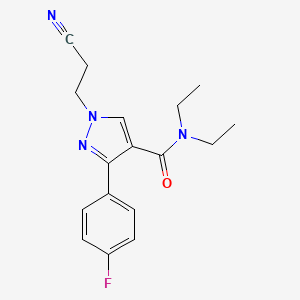 1-(2-cyanoethyl)-N,N-diethyl-3-(4-fluorophenyl)-1H-pyrazole-4-carboxamide