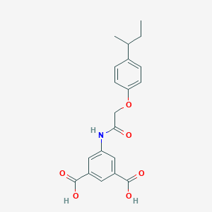 molecular formula C20H21NO6 B5088410 5-{[(4-sec-butylphenoxy)acetyl]amino}isophthalic acid 
