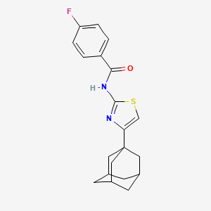 N-[4-(1-adamantyl)-1,3-thiazol-2-yl]-4-fluorobenzamide