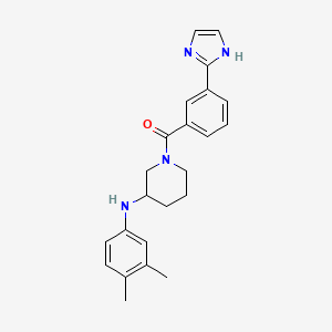 molecular formula C23H26N4O B5088436 N-(3,4-dimethylphenyl)-1-[3-(1H-imidazol-2-yl)benzoyl]-3-piperidinamine 