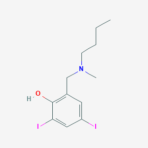 molecular formula C12H17I2NO B5088443 2-{[butyl(methyl)amino]methyl}-4,6-diiodophenol 