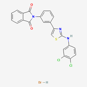 molecular formula C23H14BrCl2N3O2S B5088466 2-(3-{2-[(3,4-dichlorophenyl)amino]-1,3-thiazol-4-yl}phenyl)-1H-isoindole-1,3(2H)-dione hydrobromide 