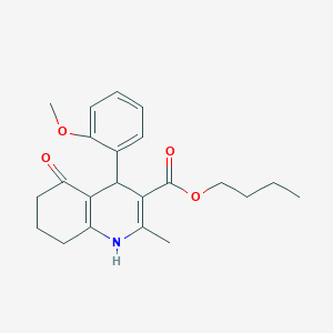 molecular formula C22H27NO4 B5088470 butyl 4-(2-methoxyphenyl)-2-methyl-5-oxo-1,4,5,6,7,8-hexahydro-3-quinolinecarboxylate CAS No. 5476-59-5