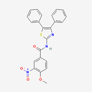 molecular formula C23H17N3O4S B5088495 N-(4,5-diphenyl-1,3-thiazol-2-yl)-4-methoxy-3-nitrobenzamide 