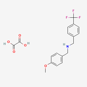 molecular formula C18H18F3NO5 B5088511 (4-methoxybenzyl)[4-(trifluoromethyl)benzyl]amine oxalate 
